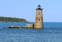 Stone Tower of Whaleback Lighthouse in Maine